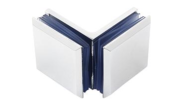 Коннектор для душевой кабины стекло-стекло 90° 45х45 мм цинк-хром полированный t735 PZn  купить в Нижнем Новгороде