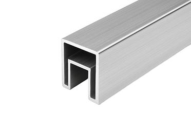 Труба 40х40 мм с пазом 24 х 24 под стекло, 6м, алюминиевый, неанод Фk856-2 AL купить в Нижнем Новгороде