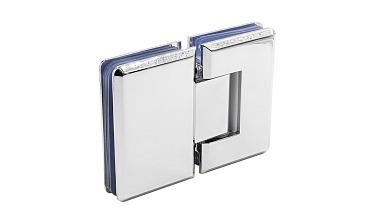 Петля для душевой кабины стекло-стекло 180° 90х55 мм латунь-хром, полированная t303 PC купить в Нижнем Новгороде