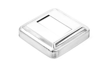 Низ стойки под трубу 40х20 мм, 66х66х0.6, высота 16 мм, полированный (AISI 304) k385-3 купить в Нижнем Новгороде