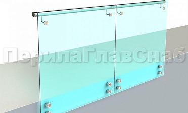 Ограждение с поручнем на выносе на точечном креплении купить в Нижнем Новгороде