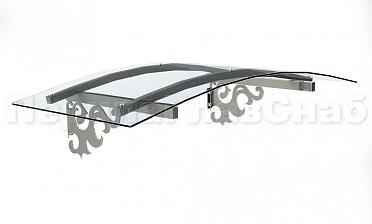 Навес из поликарбоната с узором из листа купить в Нижнем Новгороде