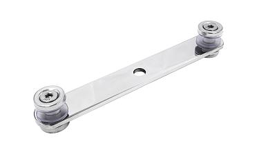 Стеклодержатель пластинчатый, под стекло 6-12 мм, полированный, по центрам 172х5 мм (AISI 304) k023-6 купить в Нижнем Новгороде