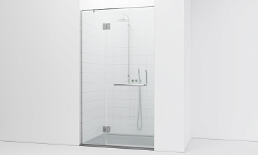 Комплект фурнитуры для душевой перегородки в проеме на профиле с глухим стеклом и дверью t561-1 купить в Нижнем Новгороде