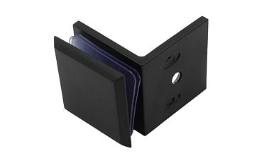  Коннектор для душевой кабины стена-стекло 90°, 45х45, цинк, черный, вырез 69 t732 BZn купить в Нижнем Новгороде