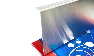 Тыльная накладка из шлифованной нержавейки на профиль т100 15.5х101 мм длина 2 м т100-10 купить в Нижнем Новгороде