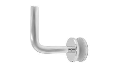 Держатель поручня к стеклу, вынос 60х70, Ø43х5 мм для стекла 10-12мм, (AISI 304) k008-5 купить в Нижнем Новгороде