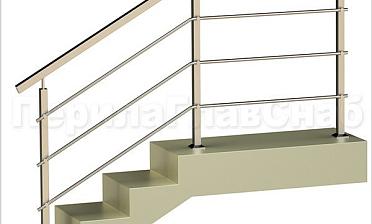 Три ригеля на держателях, квадратные поручень и стойки купить в Нижнем Новгороде