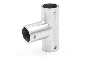 Соединитель-тройник для трубы 19 мм, нержавеющая сталь AISI 304, шлифованная t902 SSS купить в Нижнем Новгороде