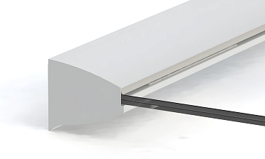 Комплект профиля козырькового анодированного, для стекла 16 мм (8+8 мм), 1500 мм  k300-16-1500 купить в Нижнем Новгороде