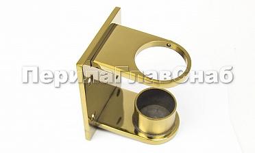 Боковой крепеж С-пластина стакан для Ø38.1 мм, под золото (AISI 304) Фk339-88 купить в Нижнем Новгороде