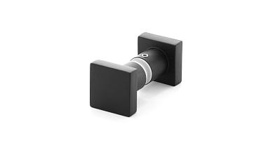 Ручка-кноб квадратная, для стекла 6-12мм, черная t669 Bl купить в Нижнем Новгороде