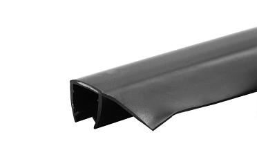 Уплотнитель для стекла 8 мм, непрозрачный черный, 90°, стекло-стекло 2200 мм t215-2 Bl-U купить в Нижнем Новгороде