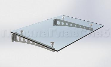 Стеклянный козырек на консоли из листа купить в Нижнем Новгороде