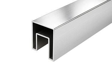 Труба 40х40 мм с пазом 24 х 24 под стекло, шлифованная, AISI201, k856-4 купить в Нижнем Новгороде