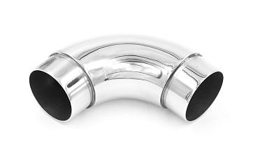 Отвод поручня под Ø38.1х1.5 мм, 90°, литой, полированный, со вставками, (AISI 201) k059-3 купить в Нижнем Новгороде