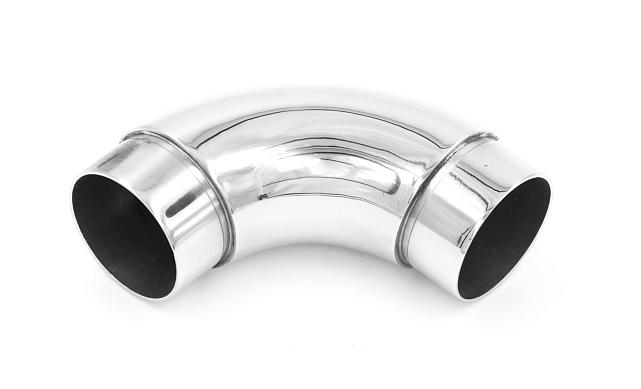 Отвод поручня под Ø38.1х1.5 мм, 90°, литой, полированный, со вставками, (AISI 201) k059-3