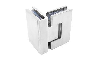 Петля для душевой стекло-стекло 90х55 мм, 90°, нержавеющая сталь AISI 304, шлифованная t304-2 SSS купить в Нижнем Новгороде