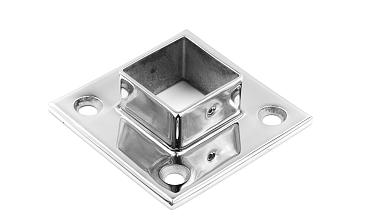 Фланец для трубы 40х40 мм, литой, полированный, (AISI 304) k223 купить в Нижнем Новгороде