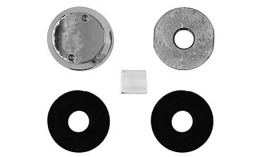 Комплект торцевого крепления несущего стекла, гайка-шайба Ø50х10х18 мм с внутренней резьбой М16, полированный (aisi 201) k277-5 купить в Нижнем Новгороде