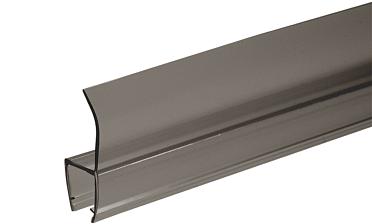 Уплотнитель для стекла 8мм, полупрозрачный черный, 180°, стекло-стекло 2,2 м  t204-2 BL купить в Нижнем Новгороде