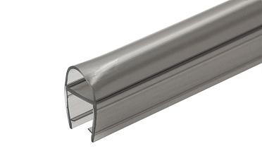 Уплотнитель для стекла 8мм, полупрозрачный черный, дверь-стекло 2,2 м t212-2 BL купить в Нижнем Новгороде