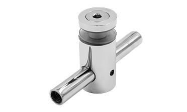 Спайдерный стеклодержатель для стекла 10 мм (5+5 мм), полированный, регулируемый (AISI 201) k215 купить в Нижнем Новгороде