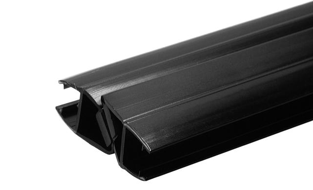 Комплект уплотнителей для стекла 8 мм, стекло-стекло 2200 мм, 90°/180°, с магнитом (2 шт.), черный (t210) t210-2 BL-U