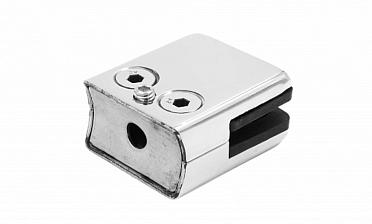 Стеклодержатель штампованный  под стекло 8 мм (4+4 мм), квадратный, под стойку Ø38.1 мм (40х24х48), полированный (AISI 304) k351 купить в Нижнем Новгороде