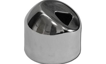 Наконечник штампованный (СПС) косой 30° на трубу Ø25 мм, для поручня Ø38.1 мм, полированный, нержавеющий, AISI 201, k072-3 купить в Нижнем Новгороде