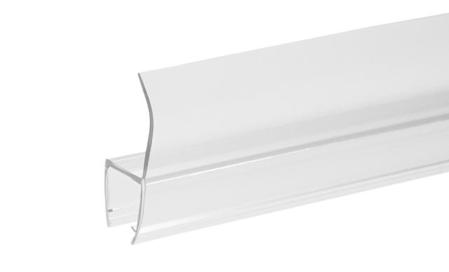 Уплотнитель для стекла 8 мм, стекло-стекло 2200 мм, прозрачный t204-2