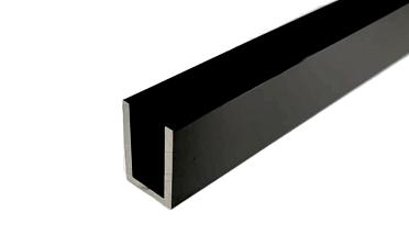 П-образный профиль 19x13, L=2200, под стекло 8 мм, алюминий анодированный в черный глянцевый t756 AND BL купить в Нижнем Новгороде