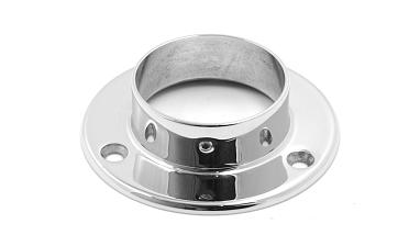 Фланец для трубы Ø50.8 мм, литой, полированный под 3 самореза 4.8 мм (AISI 304) k022 купить в Нижнем Новгороде