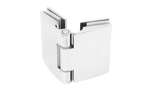 Петля душевая, стекло-стекло 180°, без реза, нерж, полированная t313 PSS