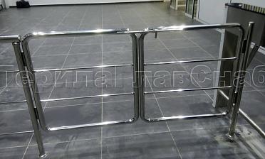 Нержавеющие двустворчатые калитки с горизонтальным заполнением купить в Нижнем Новгороде