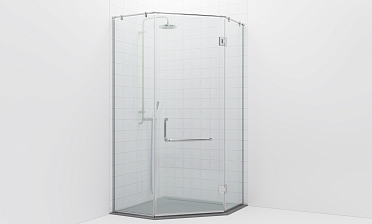 Комплект фурнитуры для трапециевидной душевой перегородки на профиле с угловой штангой t553-1 купить в Нижнем Новгороде