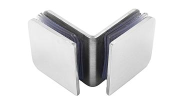 Коннектор для душевой кабины стекло-стекло 90° 45х45 мм латунь-хром, полированный t725 PC купить в Нижнем Новгороде