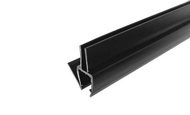 Уплотнитель для стекла 8 мм, блэк ультра - непрозрачный черный, пол-стекло 2200 мм t206-2 BL-U купить в Нижнем Новгороде