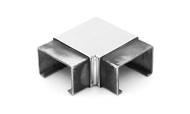 Отвод для поручня с пазом 40х60 мм, полированный (AISI 304) k542 купить в Нижнем Новгороде