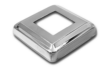 Низ стойки фигурный под трубу 40х40 мм, 82х82х0.8, высота 19 мм, полированный (AISI 304) k030 купить в Нижнем Новгороде