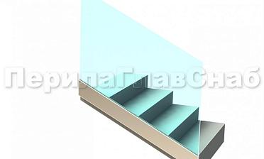 Ограждение без поручня на профиле на лестнице купить в Нижнем Новгороде