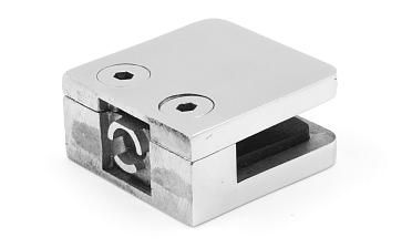 Стеклодержатель литой, под стекло 8 мм. 4+4 мм. на плоскость 42х22,5х42  полированный (AISI 304) k003 купить в Нижнем Новгороде