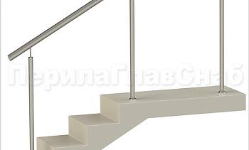 Нержавеющие ограждения без ригелей для крыльца в Нижнем Новгороде. Готовые проекты ПерилаГлавСнаб