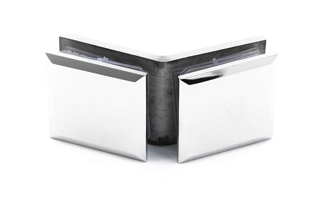 Коннектор для душевой кабины стекло-стекло 135° 45х45 мм латунь-хром t736 PC