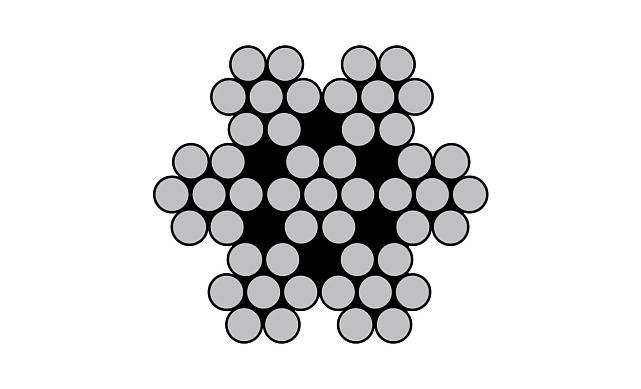 Трос из нержавеющей стали средней жесткости Ø5 мм AISI304 Ф-1061