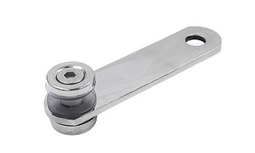 Стеклодержатель пластинчатый 2хМ8 (половинка), по центрам 85х5 мм, полированный, шайбы 5 мм штамп., под стекло 6-12 мм, (AISI 201) k047-1/2 купить в Нижнем Новгороде