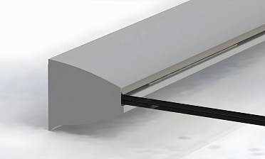 Комплект профиля козырькового анодированного, для стекла 20 мм (10+10 мм), 3000 мм  k300-20-3000 купить в Нижнем Новгороде