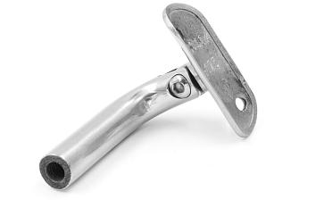 Держатель поручня выносной на стойку, с регул. ложементом под Ø38.1 мм, резьба внутр. М8, шлифованный, (aisi 304) k261-2 купить в Нижнем Новгороде