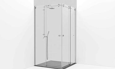 Комплект фурнитуры для раздвижной угловой душевой перегородки, две двери, на профиле t554-1 купить в Нижнем Новгороде