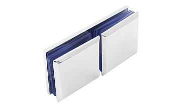 Коннектор для душевой кабины стекло-стекло 180° 45х45 мм латунь-хром, полированный t734 PC купить в Нижнем Новгороде